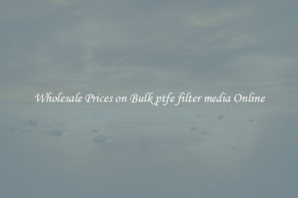 Wholesale Prices on Bulk ptfe filter media Online