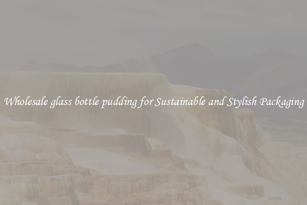 Wholesale glass bottle pudding for Sustainable and Stylish Packaging