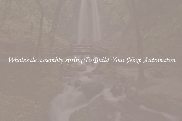Wholesale assembly spring To Build Your Next Automaton