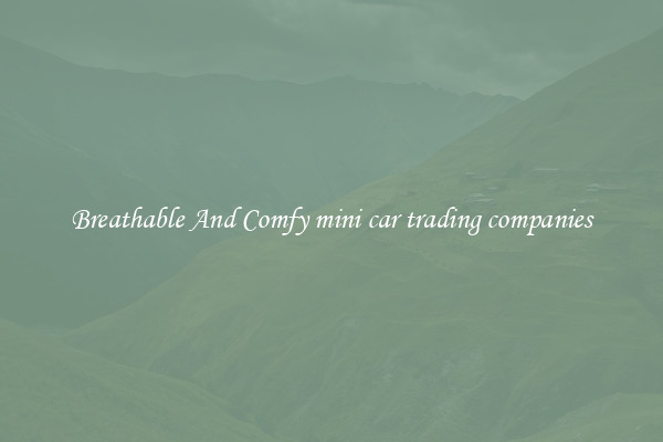 Breathable And Comfy mini car trading companies