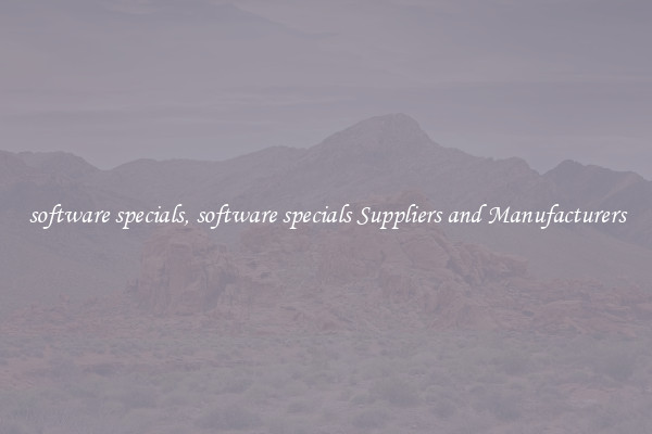 software specials, software specials Suppliers and Manufacturers
