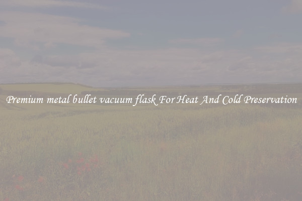 Premium metal bullet vacuum flask For Heat And Cold Preservation