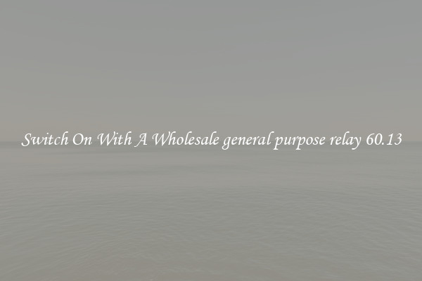 Switch On With A Wholesale general purpose relay 60.13