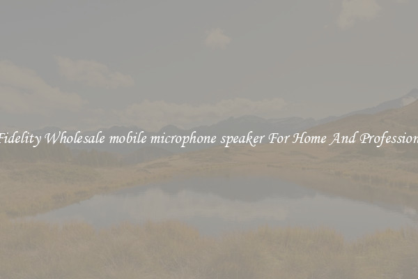 High Fidelity Wholesale mobile microphone speaker For Home And Professional Use