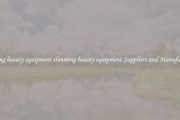 slimming beauty equipment slimming beauty equipment Suppliers and Manufacturers