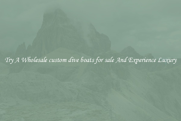 Try A Wholesale custom dive boats for sale And Experience Luxury