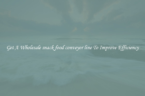 Get A Wholesale snack food conveyor line To Improve Efficiency