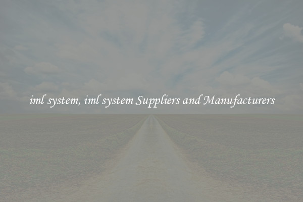 iml system, iml system Suppliers and Manufacturers